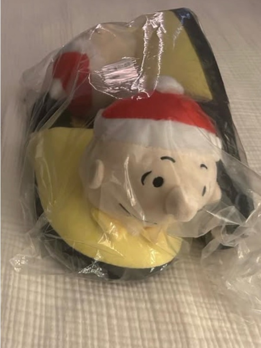 BRAND NEW Charlie Brown Holiday Plush Character Party Seat Cushion - Red, Yellow